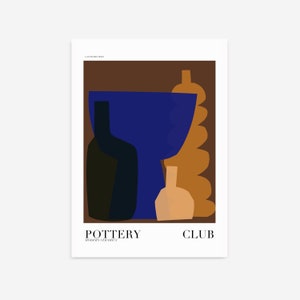 Impresión Pottery Club, Arte de pared IMPRIMIBLE original, Tonos neutros, Arte de pared neutro, Póster minimalista moderno, Impresiones de arte moderno2Paper