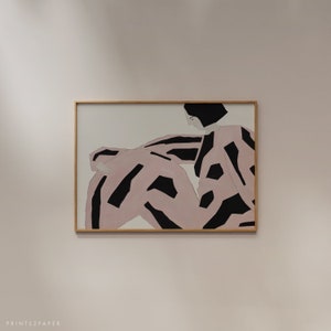 Abstrakte Menschen Kunst, Mid Century Kunst, moderne abstrakte Kunst, abstrakte Wandkunst, minimalistischer Druck, Wohnzimmer Wandkunst, Wanddekoration