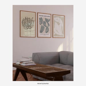Neutral Aesthetic Gallery Wall Set | Set Of 3 Printable Art Prints | Beige Wall Art | Trendy Apartment Decor | Printable Wall Art