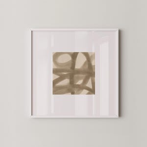 Abstrakte Pinselstriche Kunst | Neutrale Wand Dekor Digitaler Download | Quadratische Drucke | Drucke2Papier