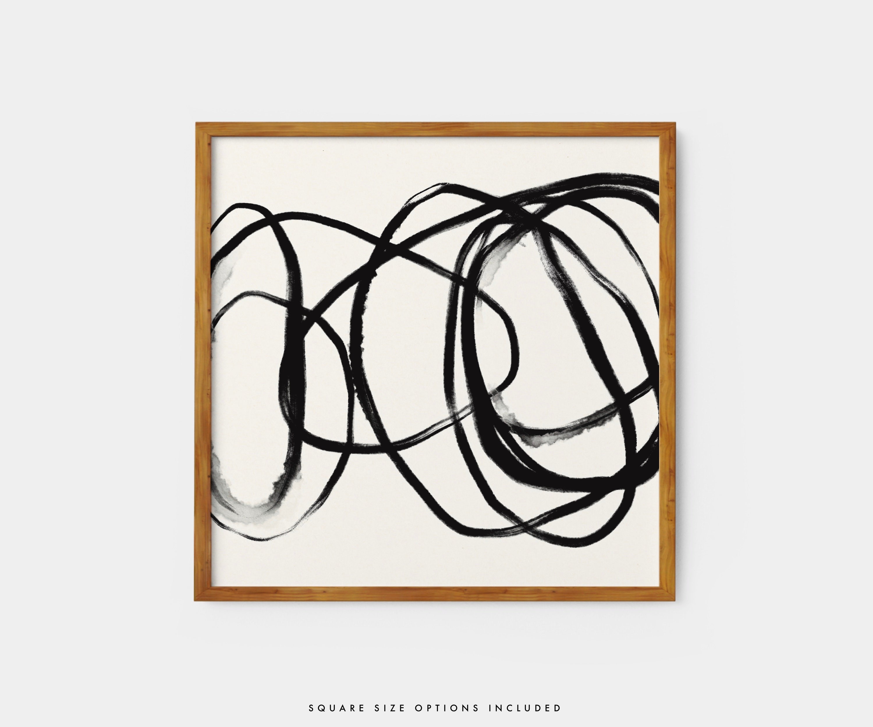 Black Abstract Art Print Black and White Abstract Art Etsy