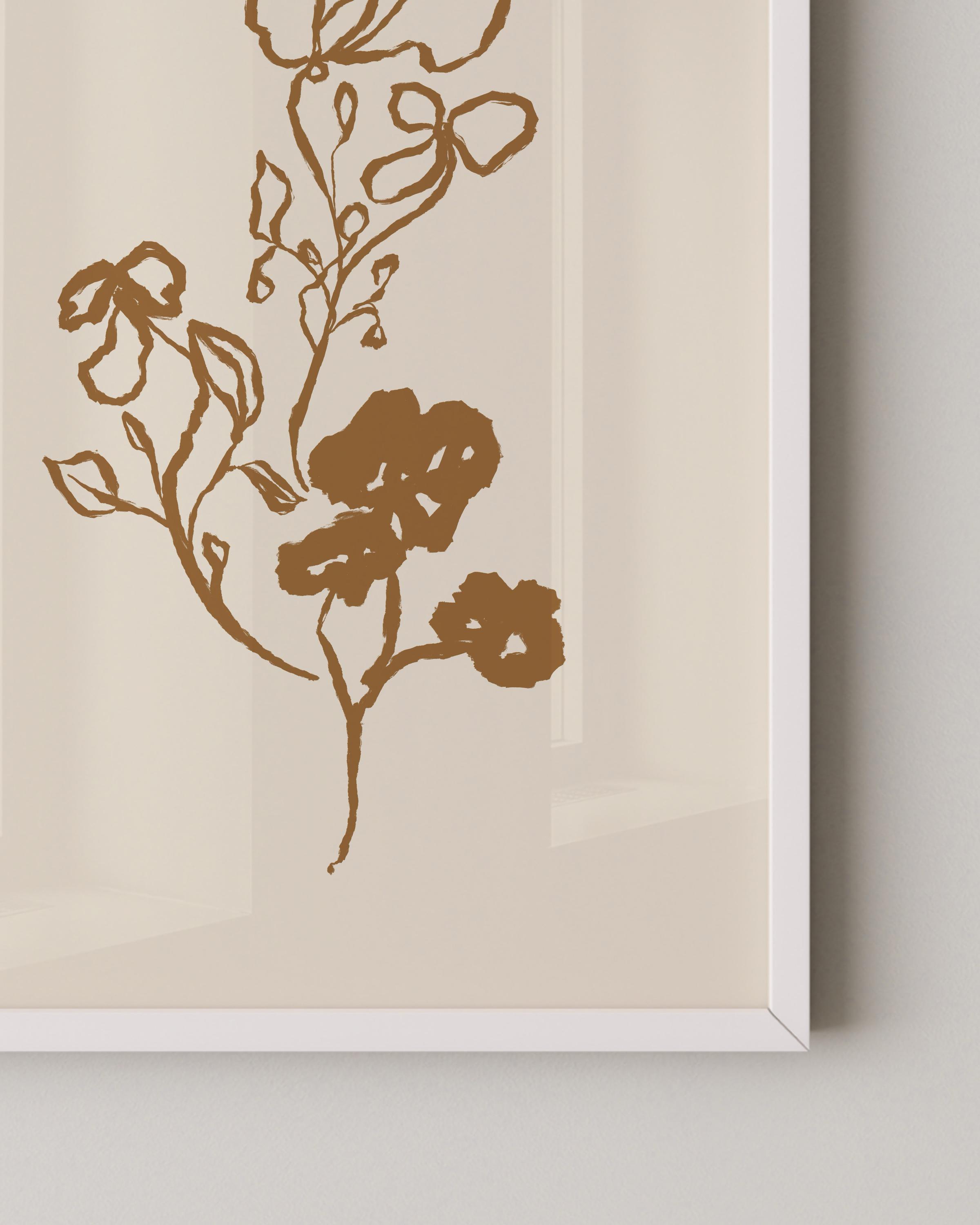 Minimalist Floral Line Art | Botanical Print | Modern Nature Wall Art ...