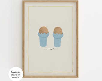 Keine Ai | Handgemachtes Poster | Eggcellent Zitat (Digitaler Download)