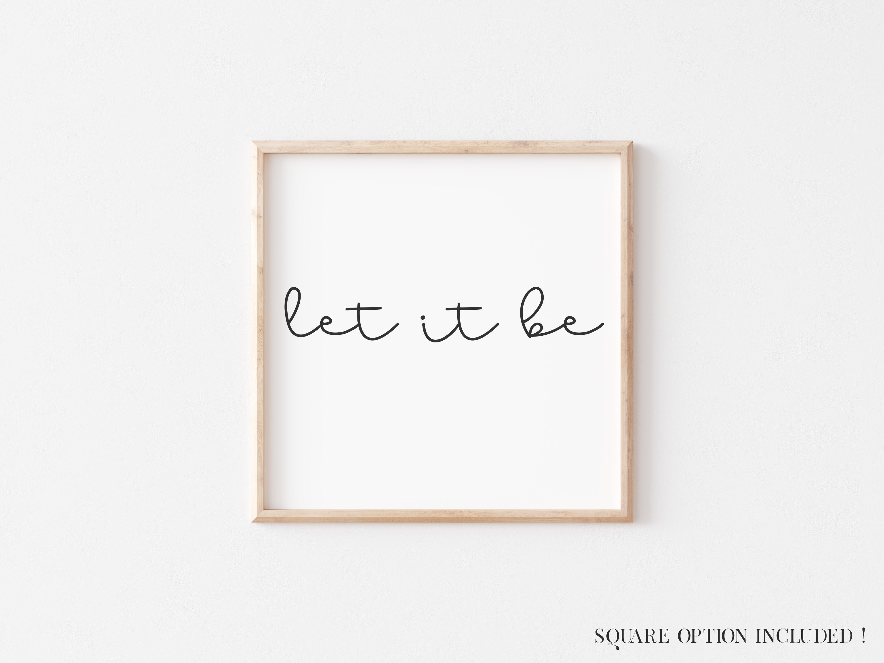 Let It Be Quote Print Digital Download Modern Printable Wall | Etsy