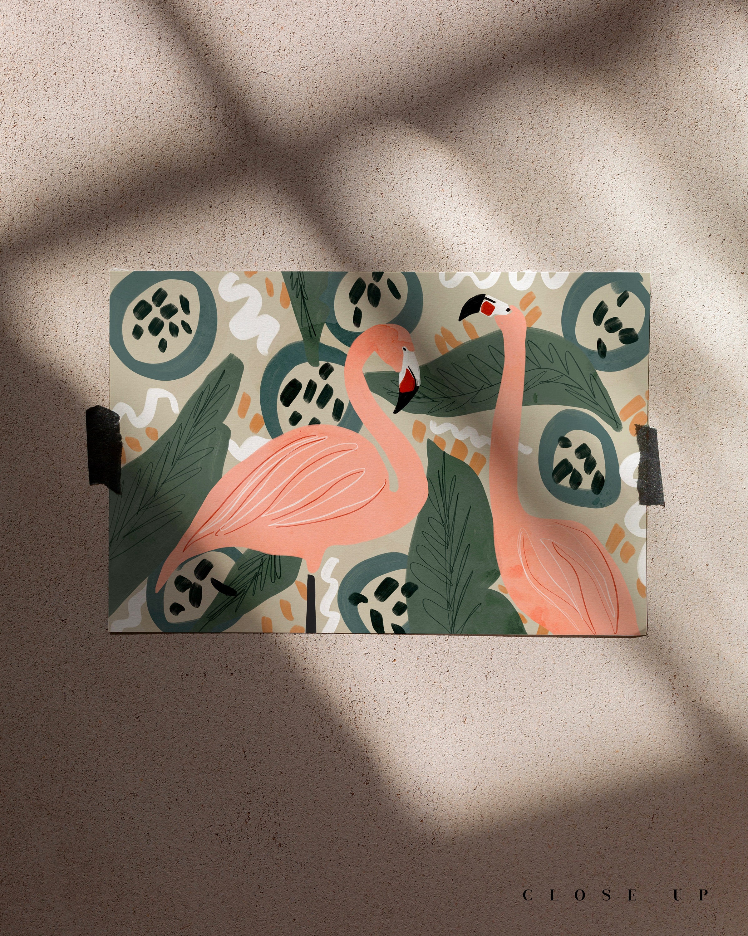 Flamingo Wall Art Flamingo Print Printable Wall Art | Etsy
