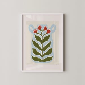 Stampa artistica botanica, arte botanica astratta, stampa astratta, arte floreale, arte murale STAMPABILE, arredamento contemporaneo