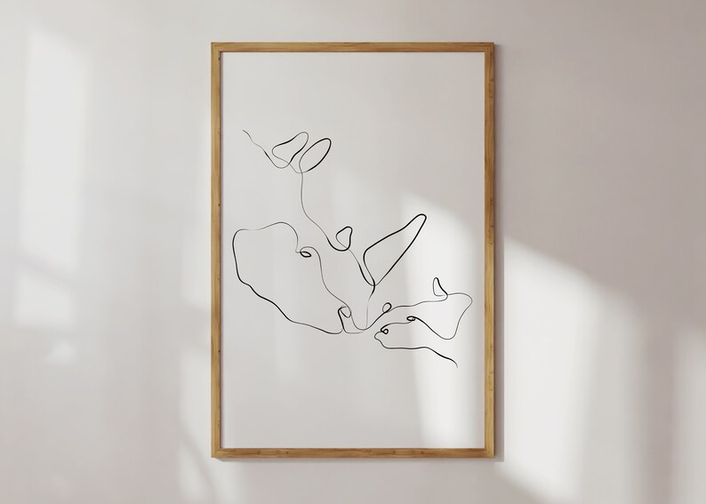 Set of 4 Nursery Wall Art Animal Print Line Drawing Safari Etsy