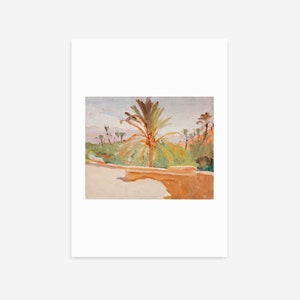 Tropical Painting, Vintage Wall Art, Palm Tree Print, PRINTABLE wall Art, Boho Prints