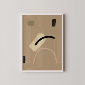 Minimalist Abstract Wall Art | Neutral & Pastel Brush Strokes | Modern Home Decor | Prints2paper