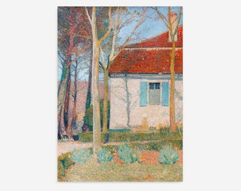 Country Farmhouse Painting, Oil Painting, Vintage Wall Art, Printable Art, Countryside Paintings