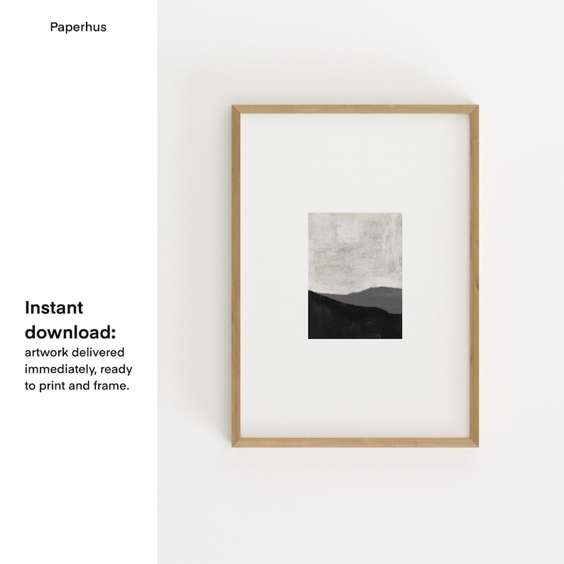 Neutral Abstract Gallery Wall Art Set, Minimalist Prints (Digital Download) image 2