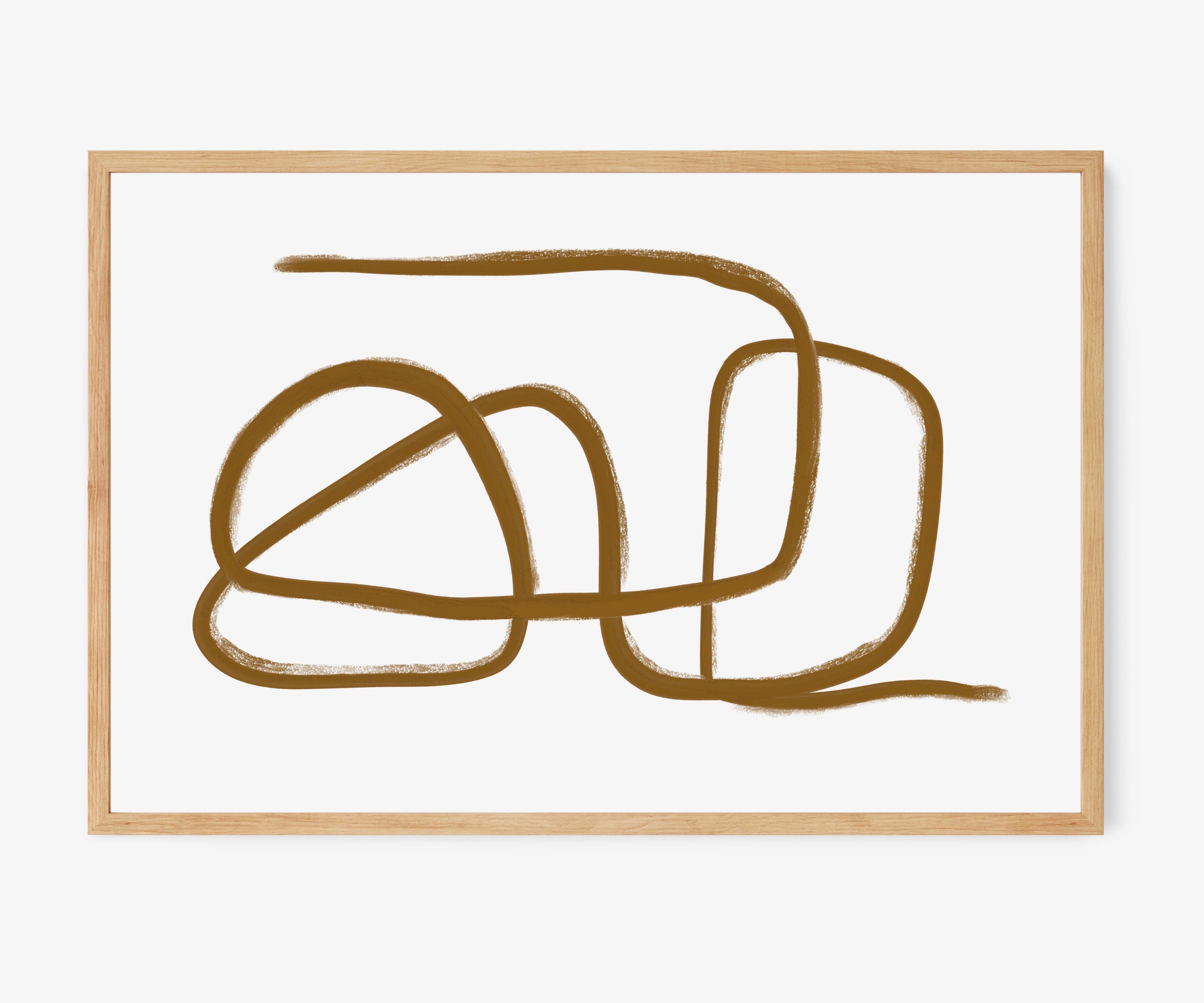 Brown Abstract Art Print Brown and White Abstract Art Etsy