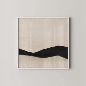 Quadratische druckbare neutrale getönte Kunst | Druckbare Landschaft Wandkunst | Modernes Wohndekor von Prints2paper