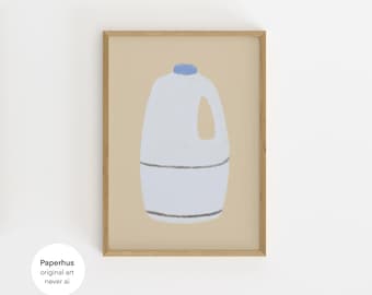 No Ai | Handmade Posters | Milk Bottle Print (Digital Download)