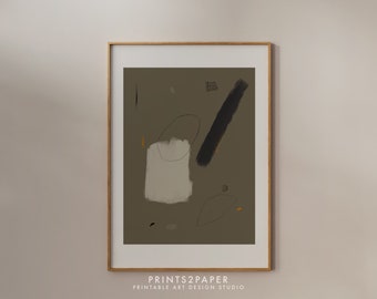 Neutral Abstract Art Print, Shape Abstract Art, Printable Art, Gallery Wall Art, Minimal Prints, Modern wall art, printable poster