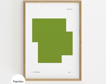 Human Made | Avocado Poster | Geometric Print (Digital Download)
