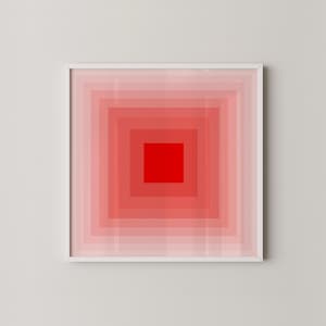 Geometric Gradient Wall Art | Red & Pink Tones | Modern Abstract Decor | Printable wall art | Prints2paper