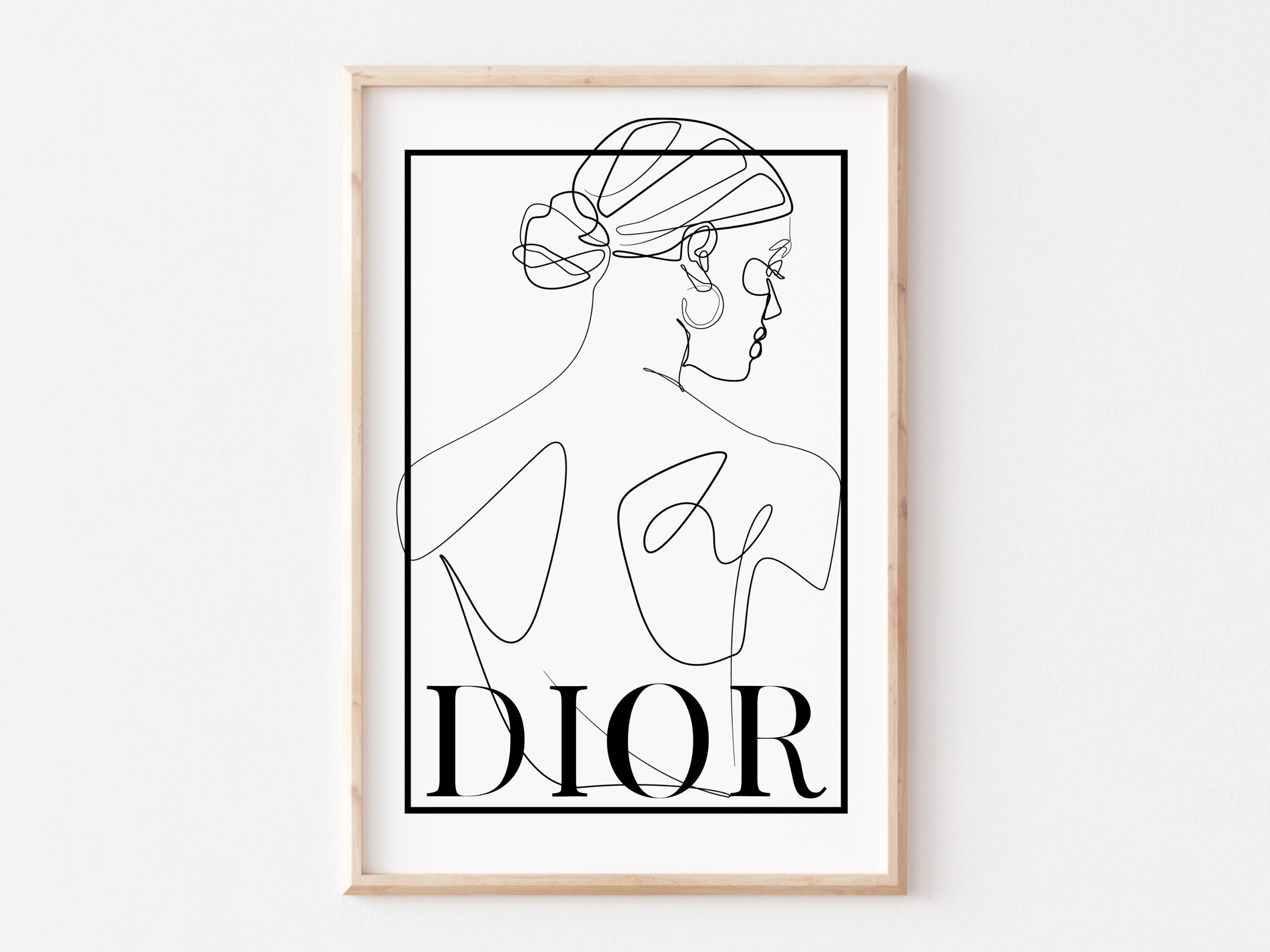 Fine Line Fashion Poster Dior Print Fashion Wall Art Poster Etsy