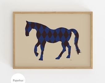 Human Made | Harlequin Horse Poster | Horizontal Print (Digital Download)