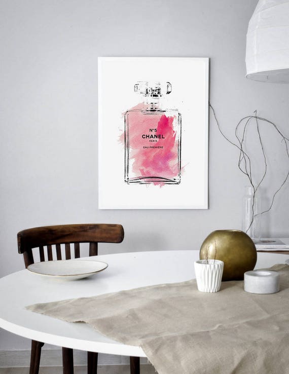 Chanel art Large Chanel wall art coco Chanel poster coco Etsy