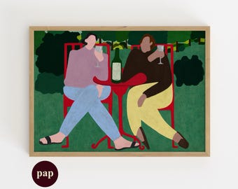 Wine Poster, Human Made Printable Wall Art, Eclectic Home Decor Ideas
