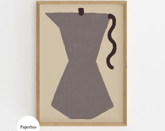 No Ai | Handmade Posters | Coffee Moka Print  (Digital Download)