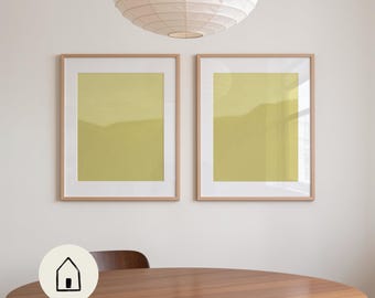 Aesthetic Printable Wall Art | Abstract Landscape Set Of 2 By Paperhus