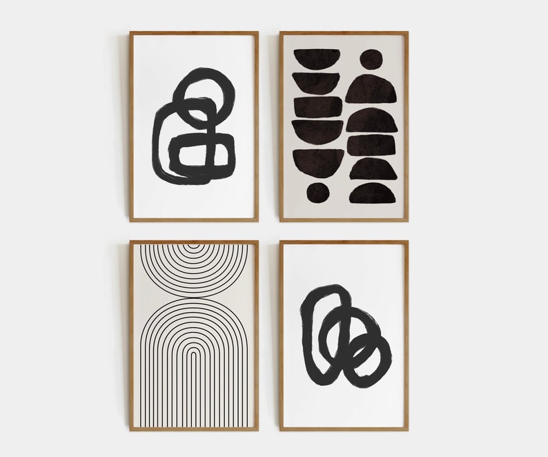 Modern Gallery Wall Set Set of 10 Prints Gallery Wall Etsy