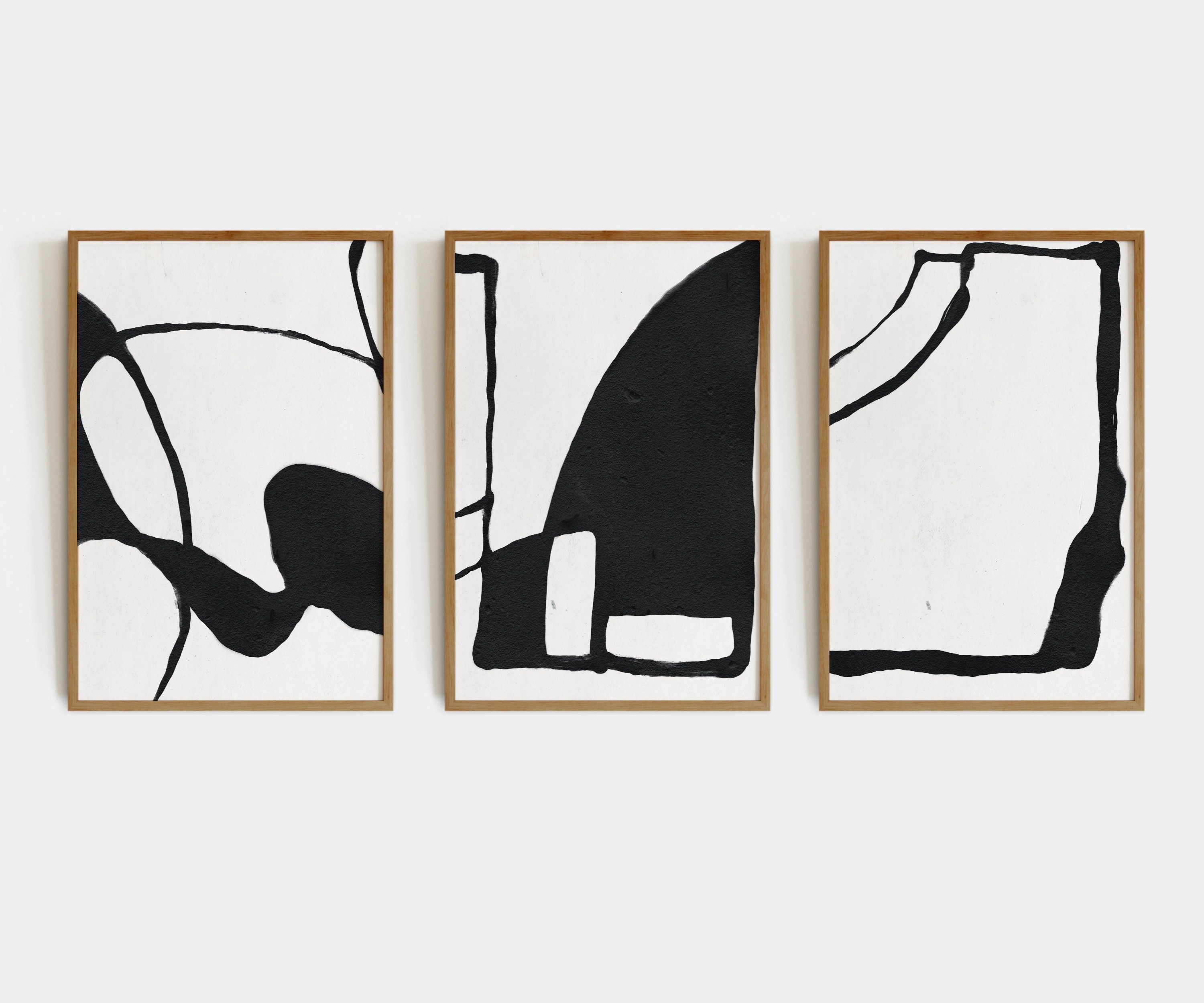 Black Abstract Art Print Black and White Abstract Art Etsy Australia