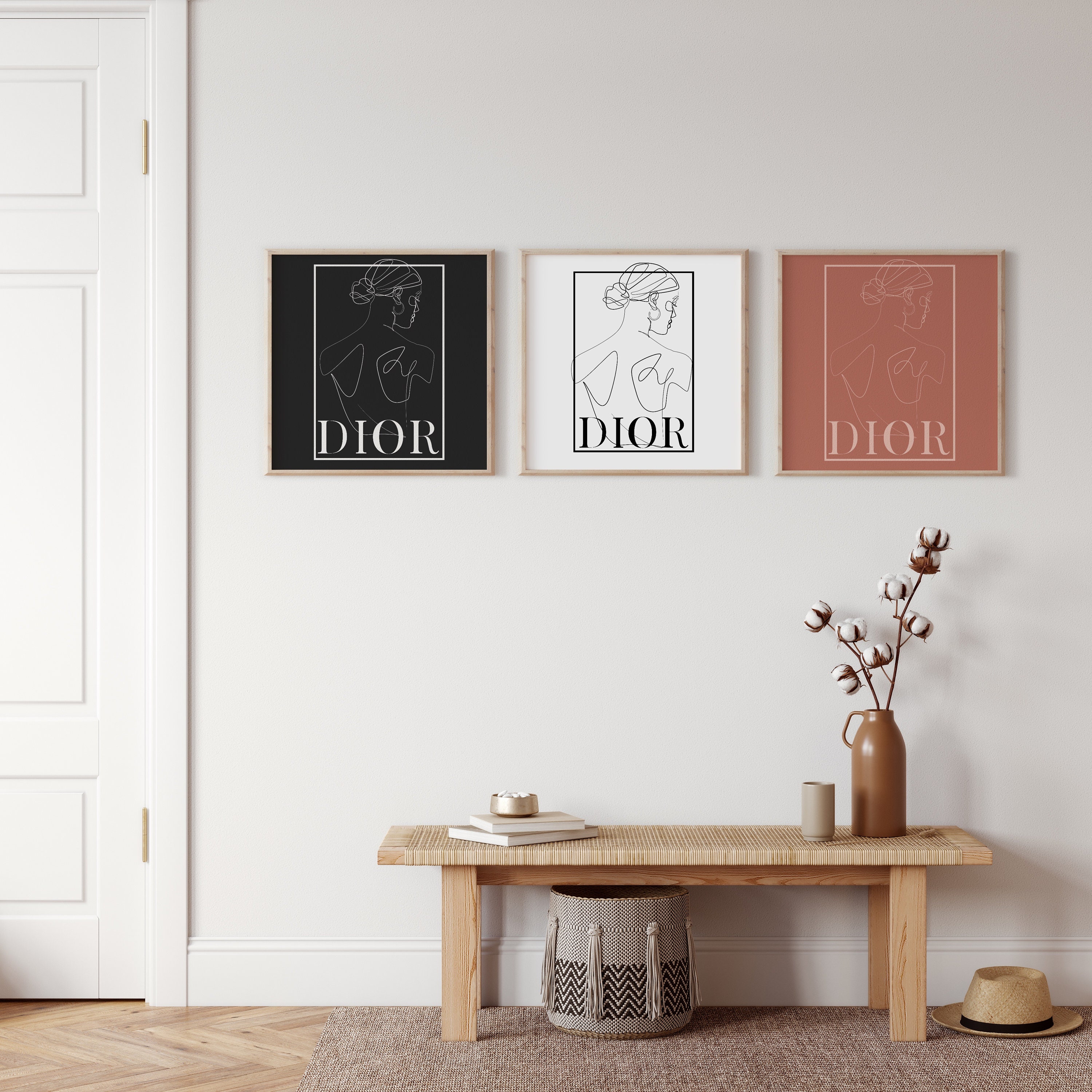 Fine Line Fashion Poster Dior Print Fashion Wall Art Poster Etsy