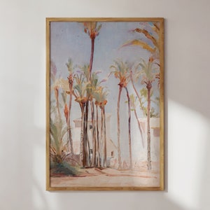 Palm Tree Painting Vintage Printable PRINTABLE Wall Art - Etsy