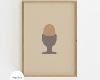 No Ai | Handmade Posters | Egg Cup Print  (Digital Download)