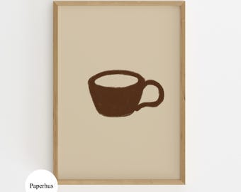 No Ai | Handmade Posters | Coffee Cup Print  (Digital Download)