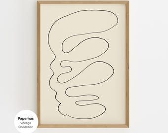 Nein Ai | Trendige Minimal Line Art | Abstrakt Print (Digitaler Download)