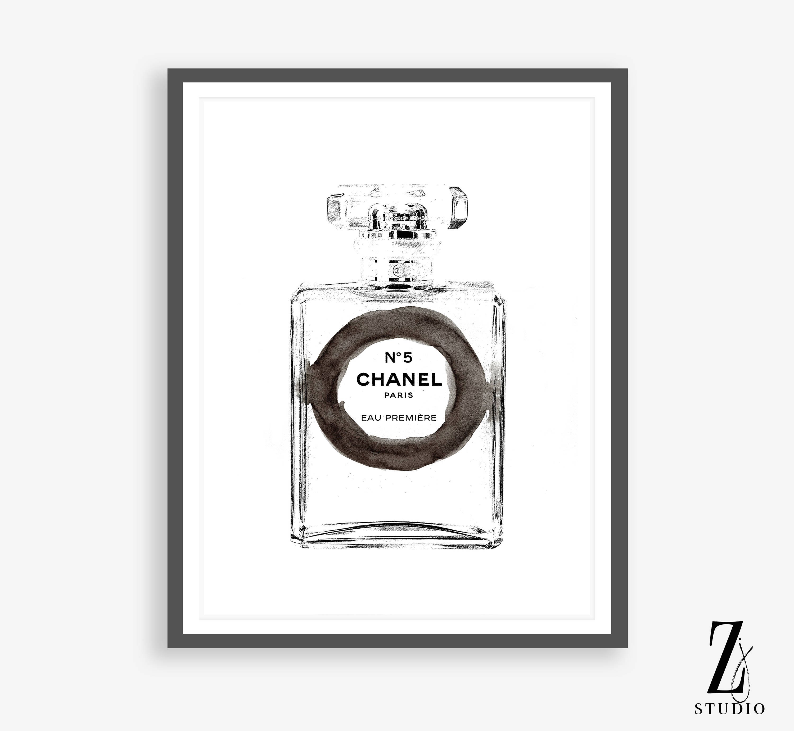 Chanel art printed Large Chanel wall art coco Chanel poster Etsy