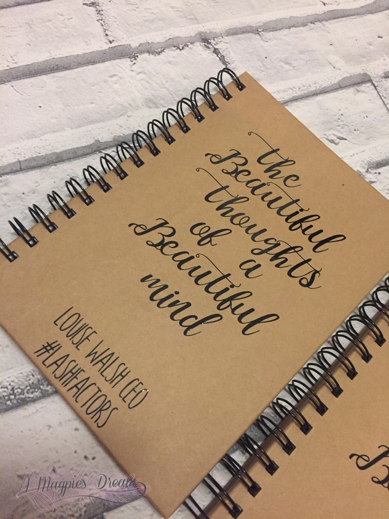 Personalised Inspirational Quote Notebook Etsy UK