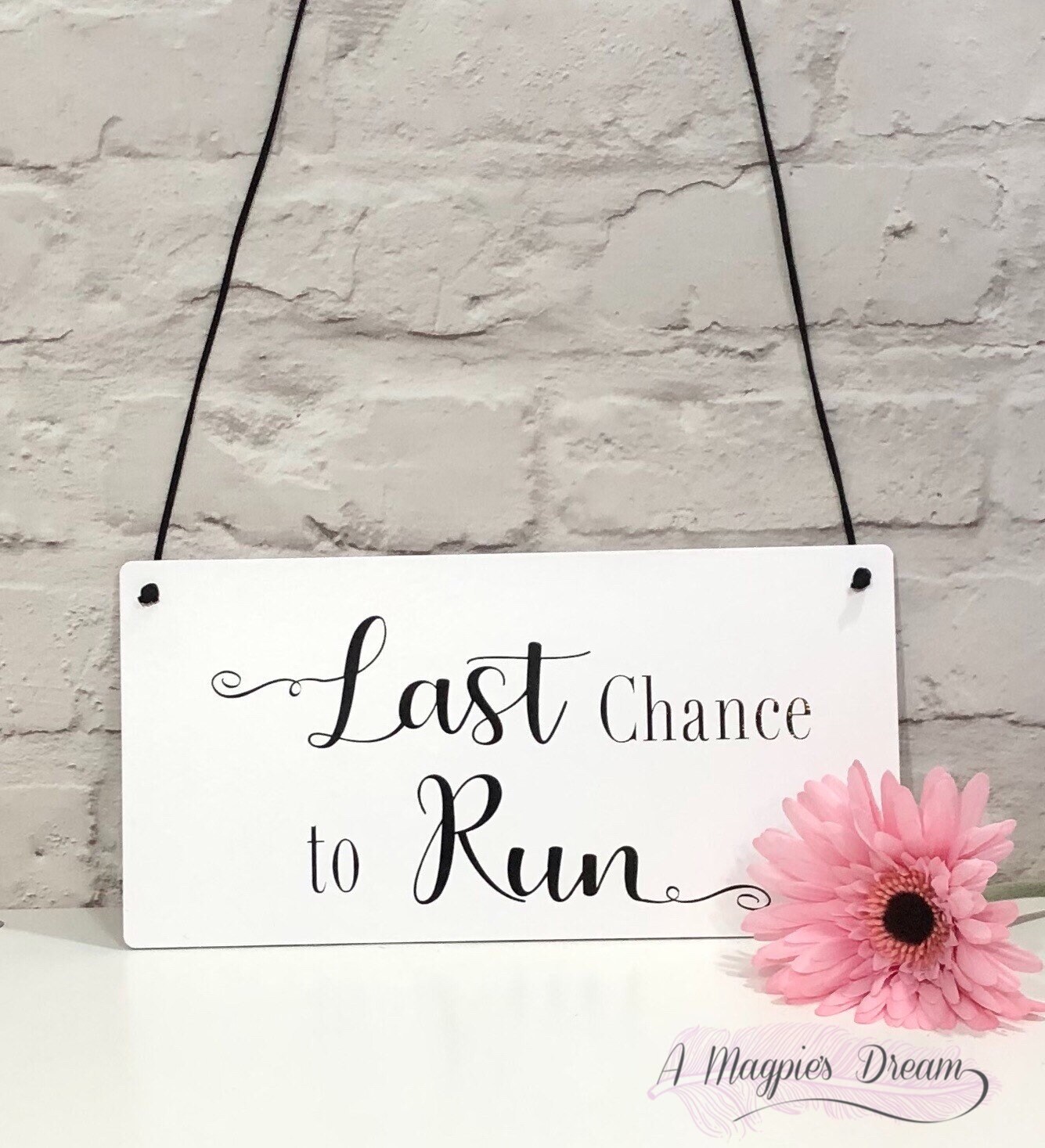 Last Chance To Run Uncle x Personalised Wedding Prop Wooden Sign Plaque Page Boy 