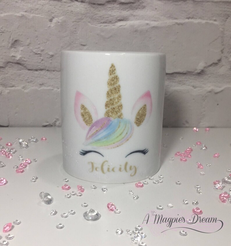 Personalised Unicorn Money Box - 