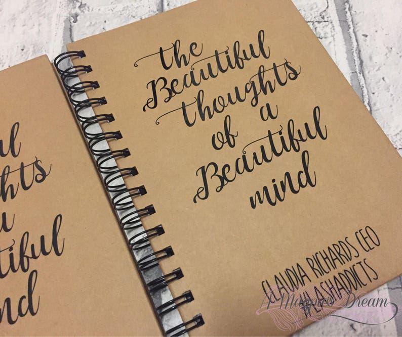 Personalised Inspirational Quote Notebook Etsy