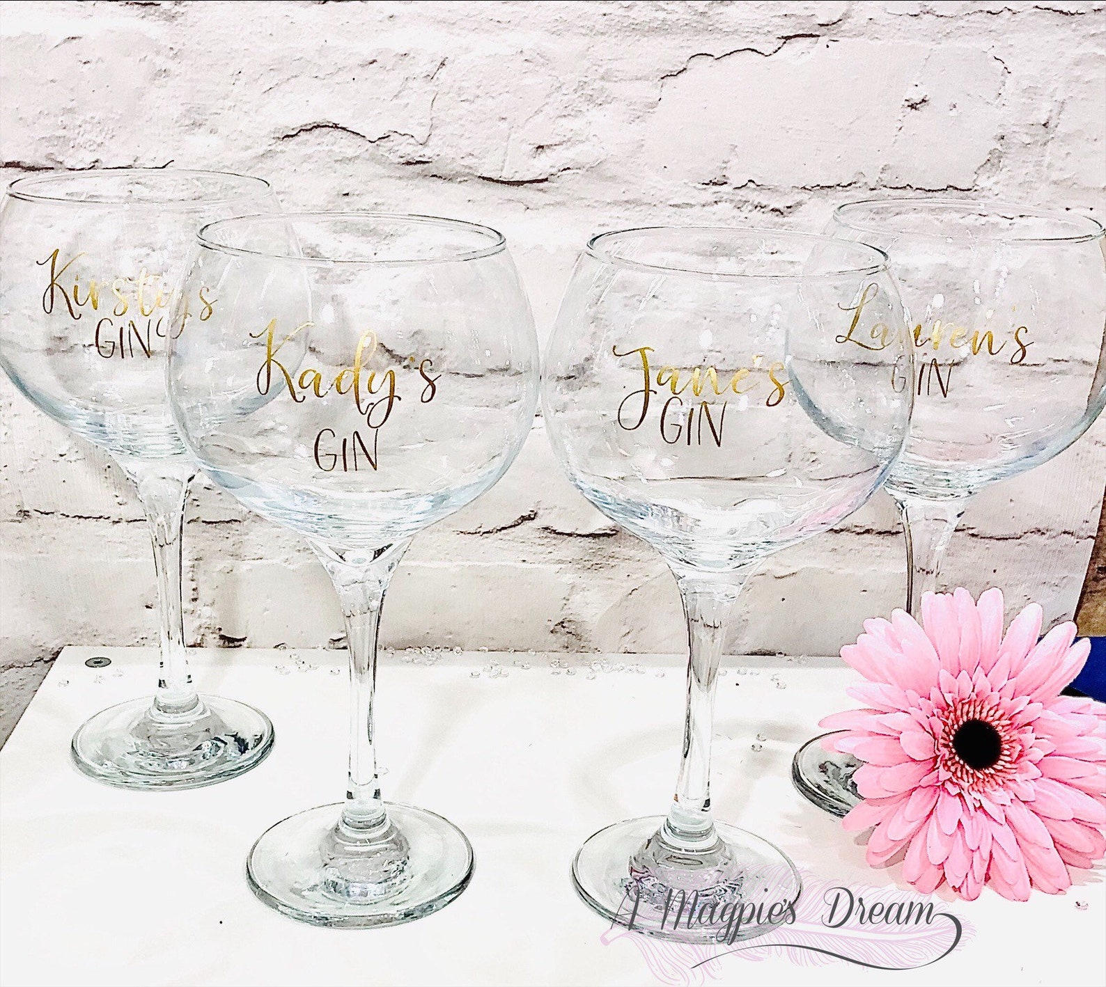 Personalised gin glass Etsy