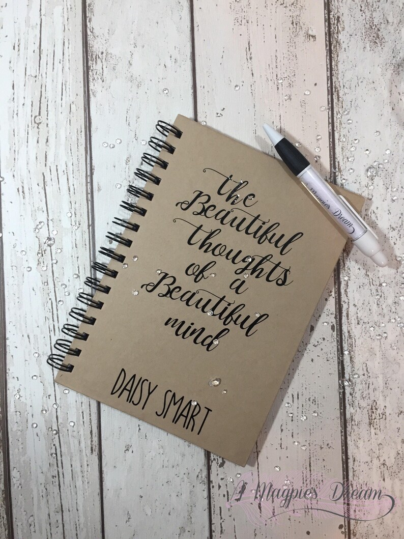 Personalised Inspirational Quote Notebook Etsy