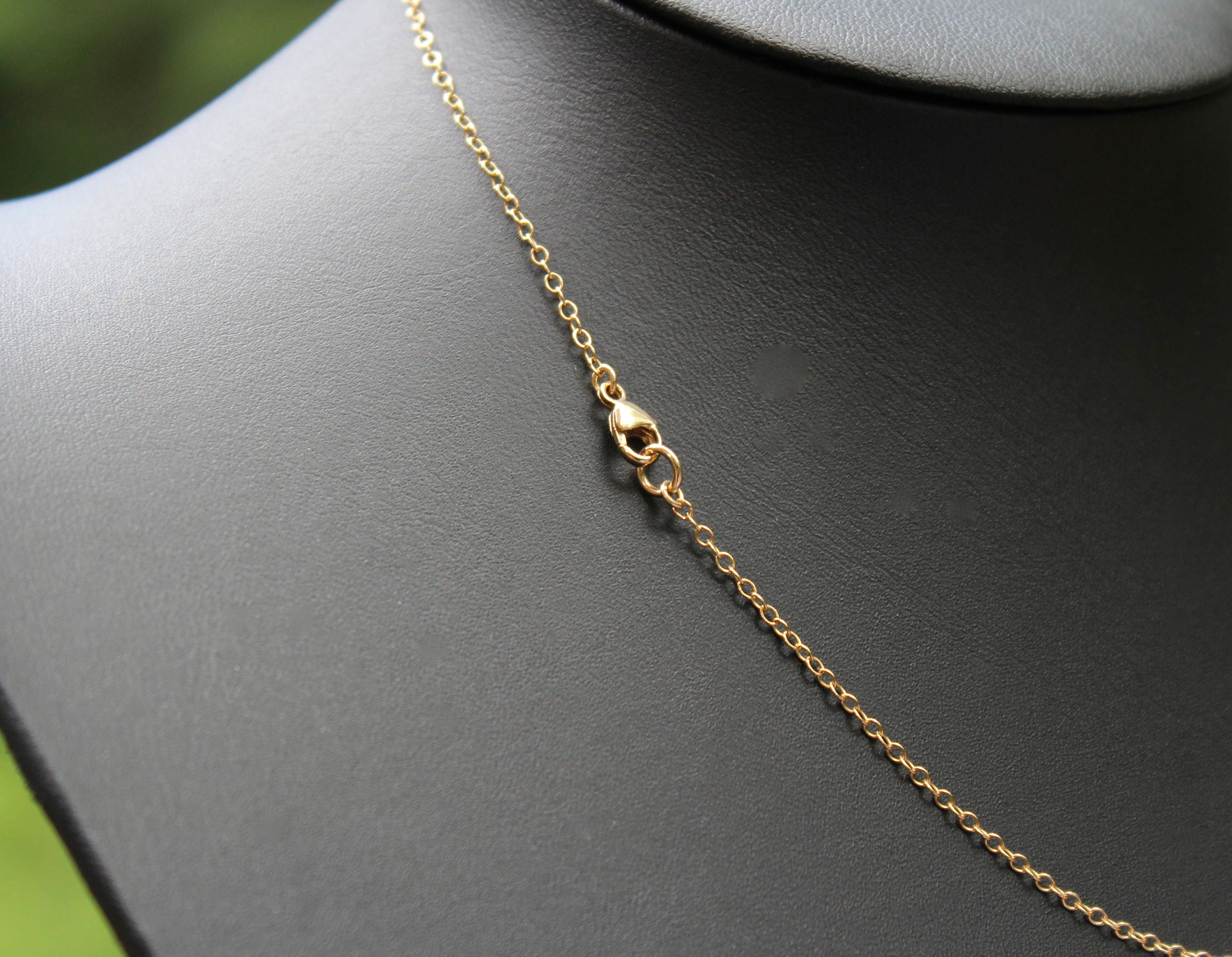 Gold Bead Necklace, Gold Bead Chain, Gold Chain Pendant, Gold Choker, 14k Gold Chain Necklace ...