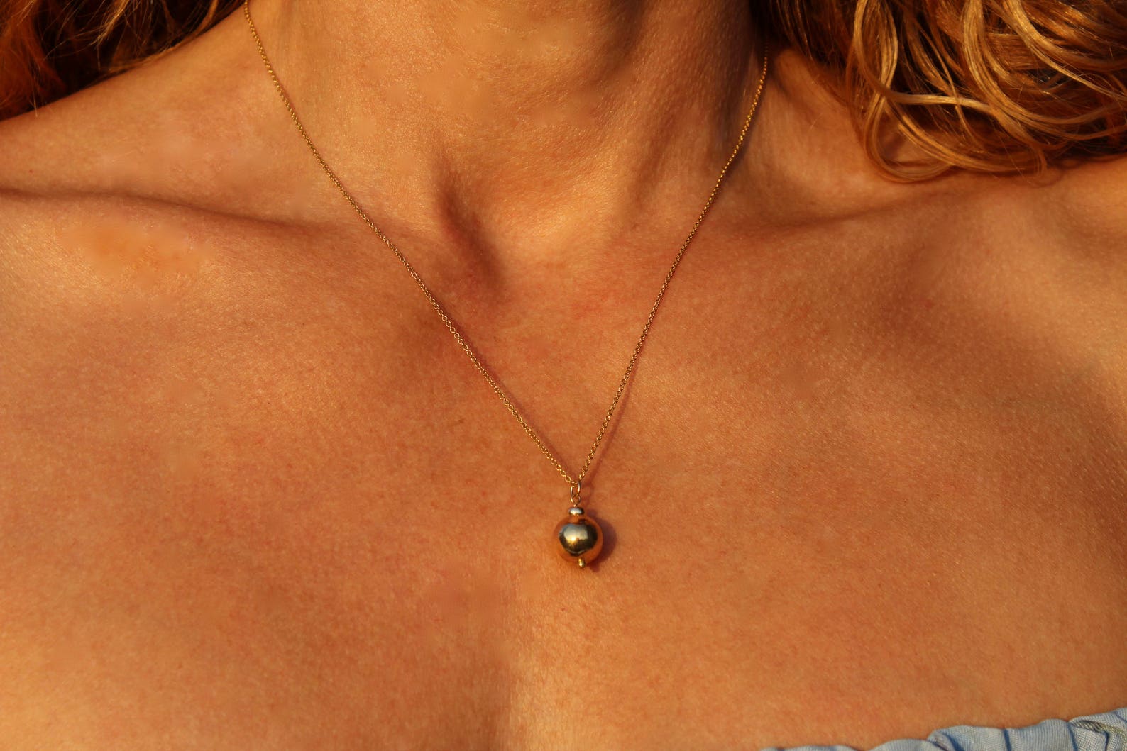 Gold Bead Necklace, Gold Bead Chain, Gold Chain Pendant, Gold Choker, 14k Gold Chain Necklace ...
