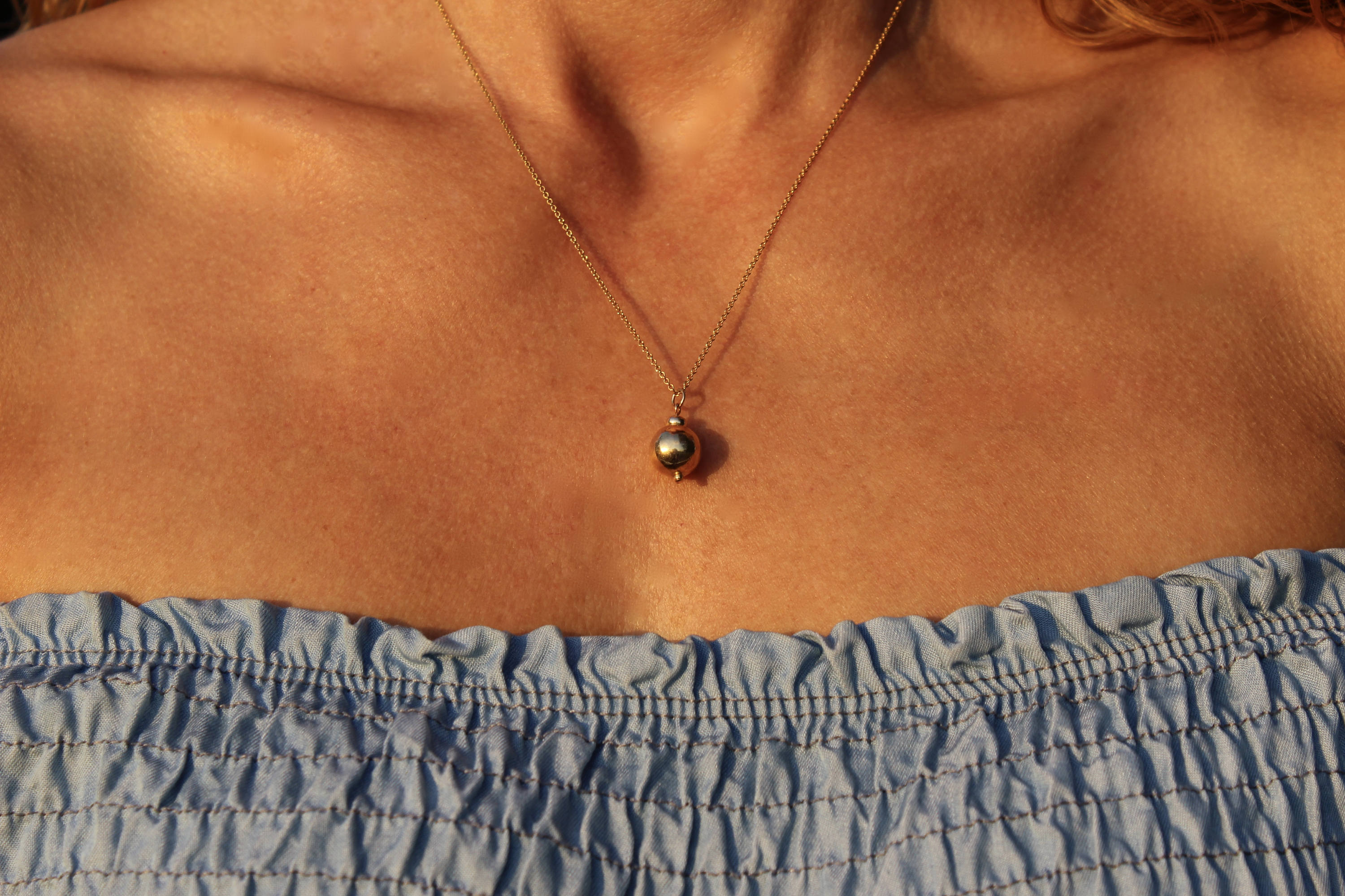 Gold Bead Necklace, Gold Bead Chain, Gold Chain Pendant, Gold Choker, 14k Gold Chain Necklace ...