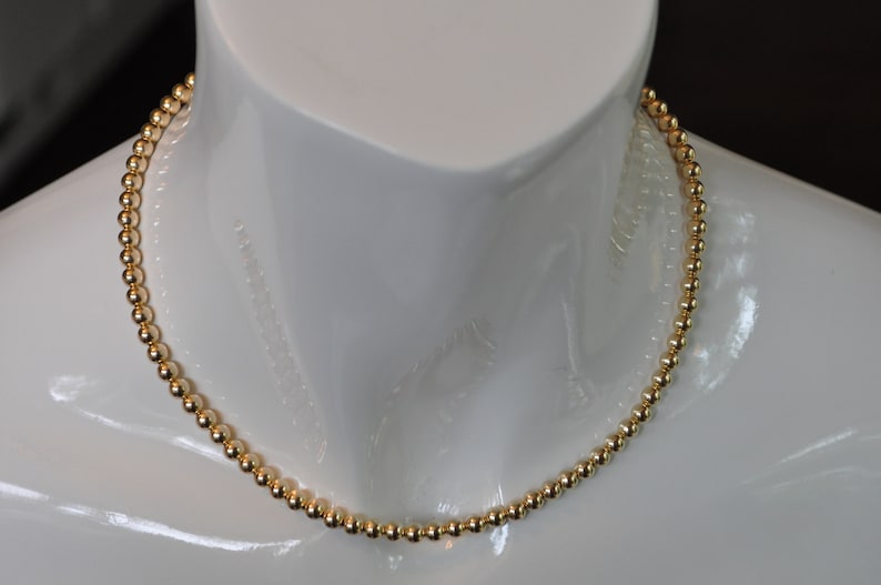 Gold Necklace Gold Filled Necklace 14k Gold Filled Bead Etsy