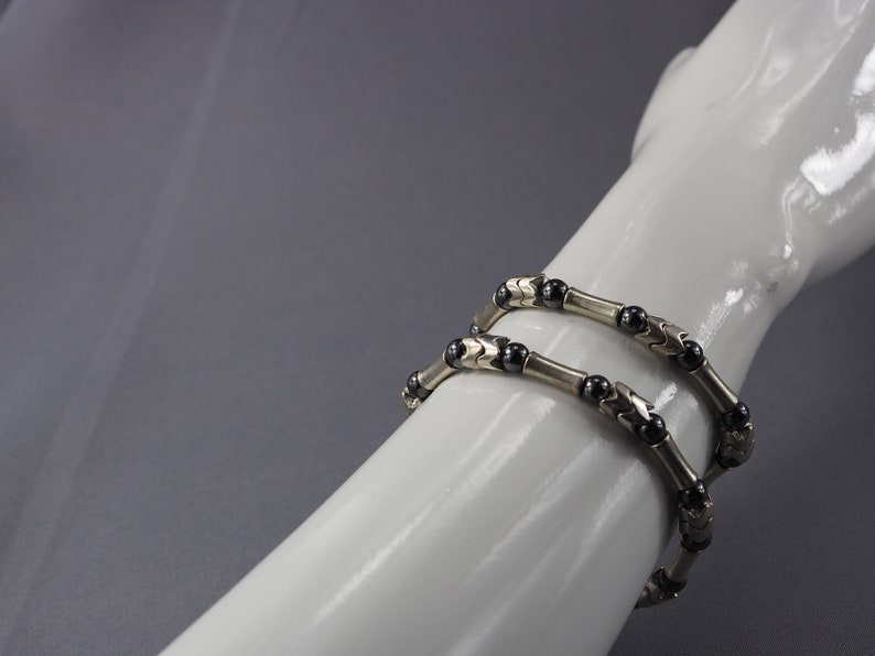 Silver bracelet boy/'s bracelet Indian silver bracelet black bracelet men/'s bracelet women bracelet hematite bracelet unisex bracelet