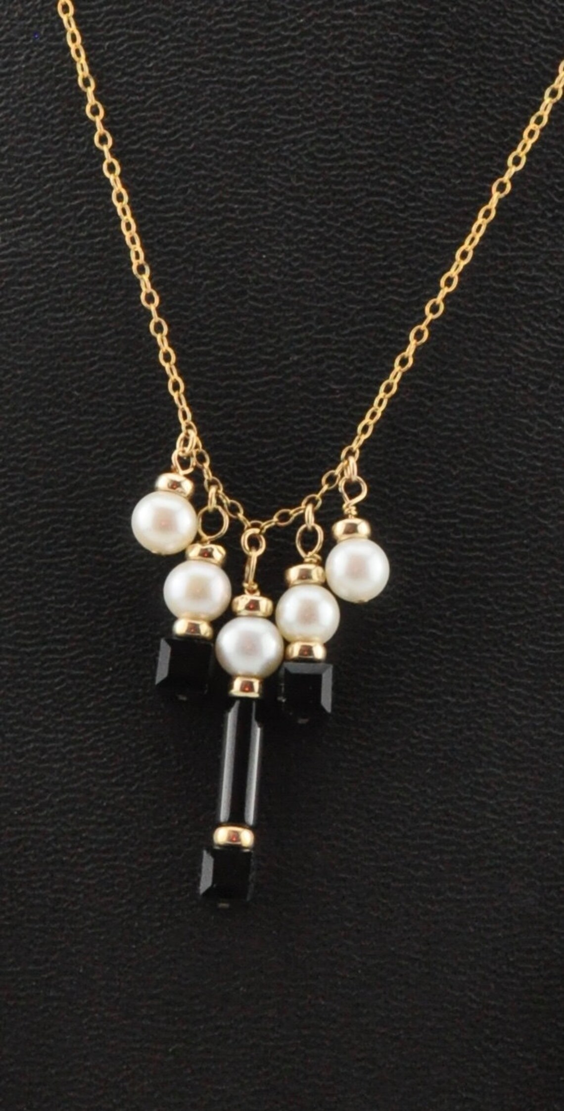 Gold Chain Necklace Pearl Necklace Gold Necklace White Etsy