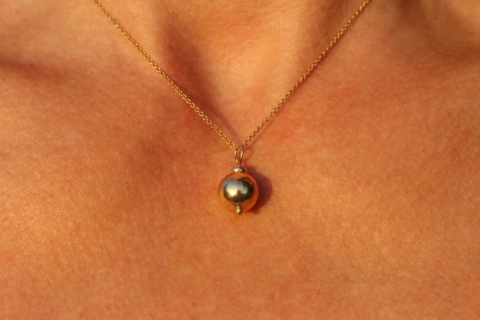 Gold Bead Necklace, Gold Bead Chain, Gold Chain Pendant, Gold Choker, 14k Gold Chain Necklace ...