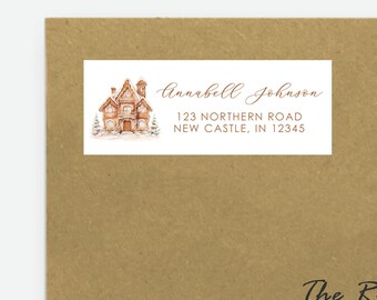 Winter Village Return Address Label, It Takes a Village Address Label, Instant Digital or Printed, BA92424