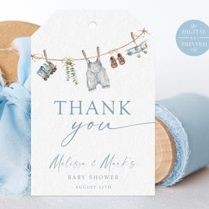 Boy Baby Shower Favor Tags, A Sweet Baby Boy Party Favor Tag, Instant Digital or Printed, BA6425